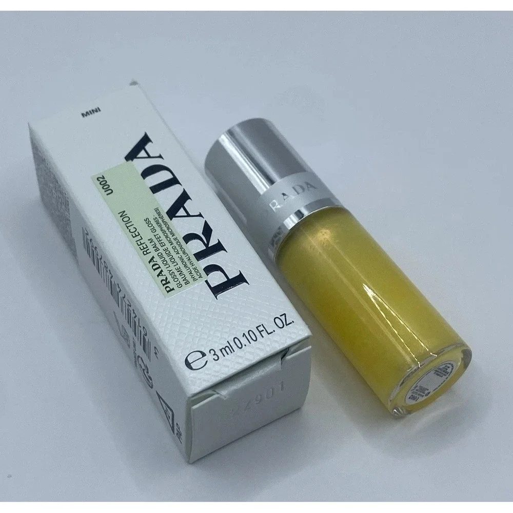 Prada Beauty Reflection Glossy Liquid Lip Balm-Banana Yellow 3ml Travel Size NIB